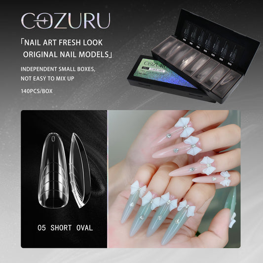 COZURU Dual Forms Medium-Length Almond Nail Tips – Shape #05
